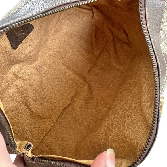 Authentic GUCCI GG Tan & Brown Monogram Leather Vintage Boston Bag - Picture 7 of 15